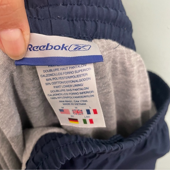 Vintage Reebok Track Suit Two Piece Navy Blue White Men Size Medium 2 Piece - Picture 13 of 13